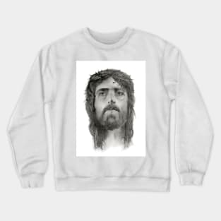 Portrait of Jesus of Nazareth from the Shroud of Turin Crewneck Sweatshirt